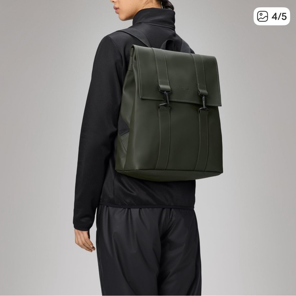 Rains Waterproof Stylish Green Backpack (21 L)